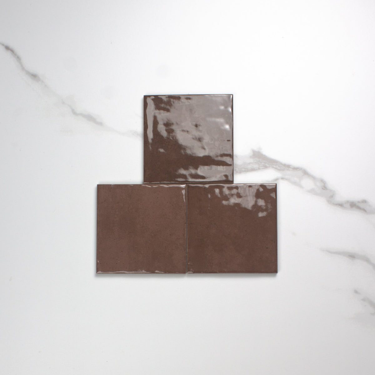 alchemica cuoio gloss 100x100mm top view