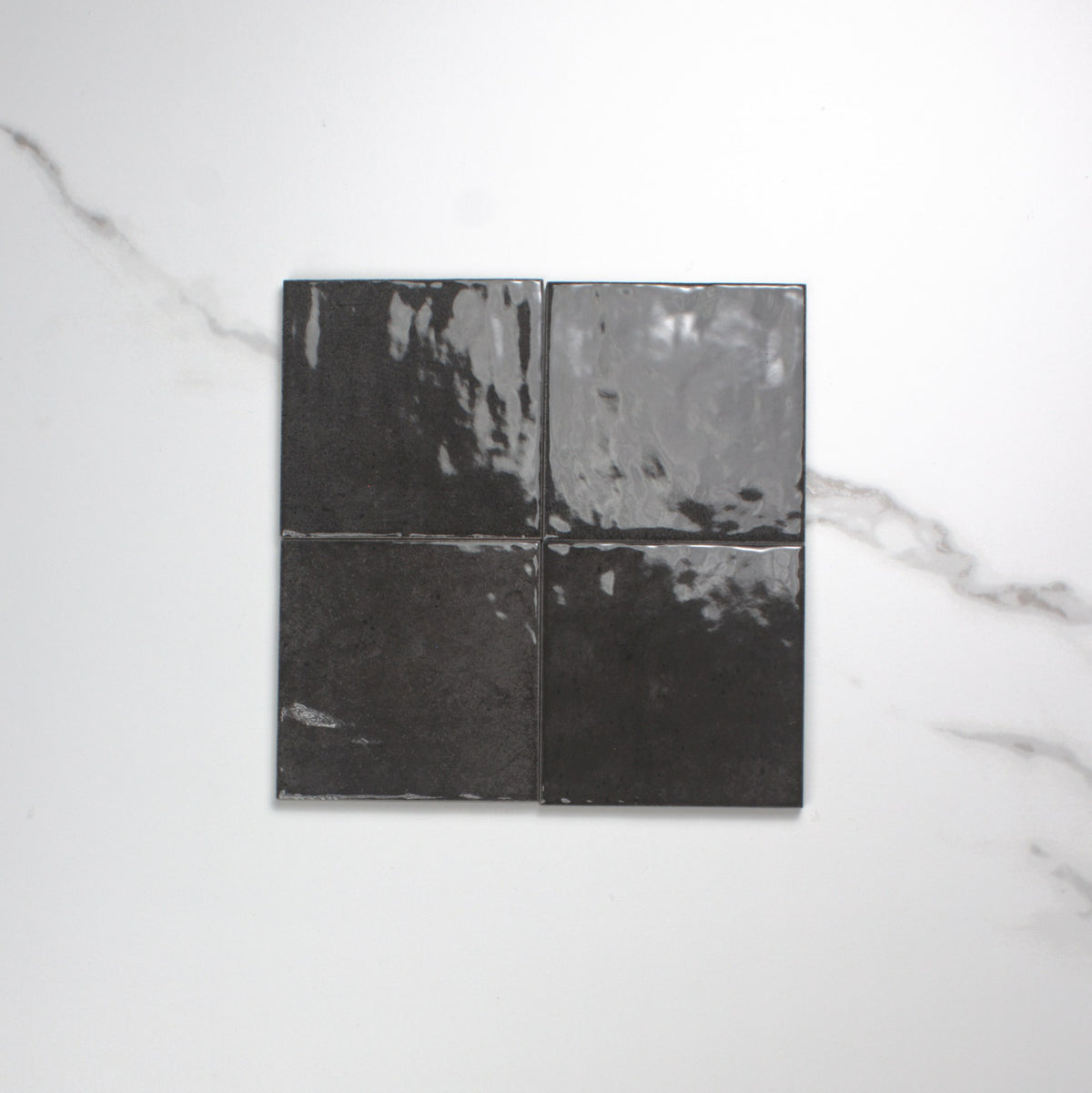 alchemica graphite gloss 100x100mm top view