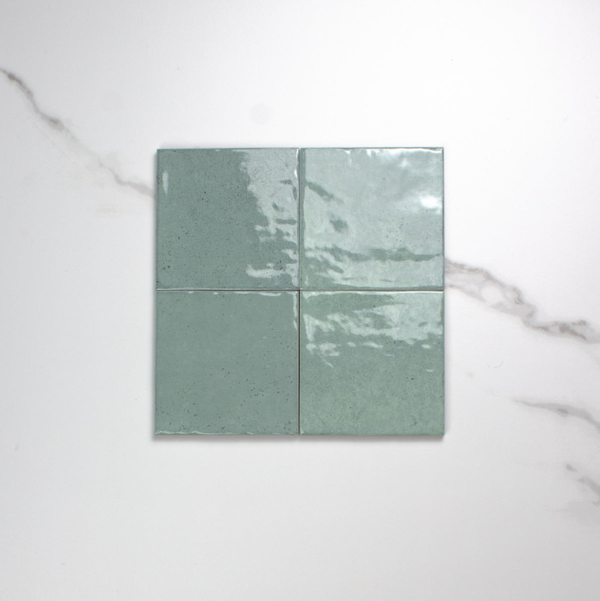 alchemica verdea gloss 100x100mm top view