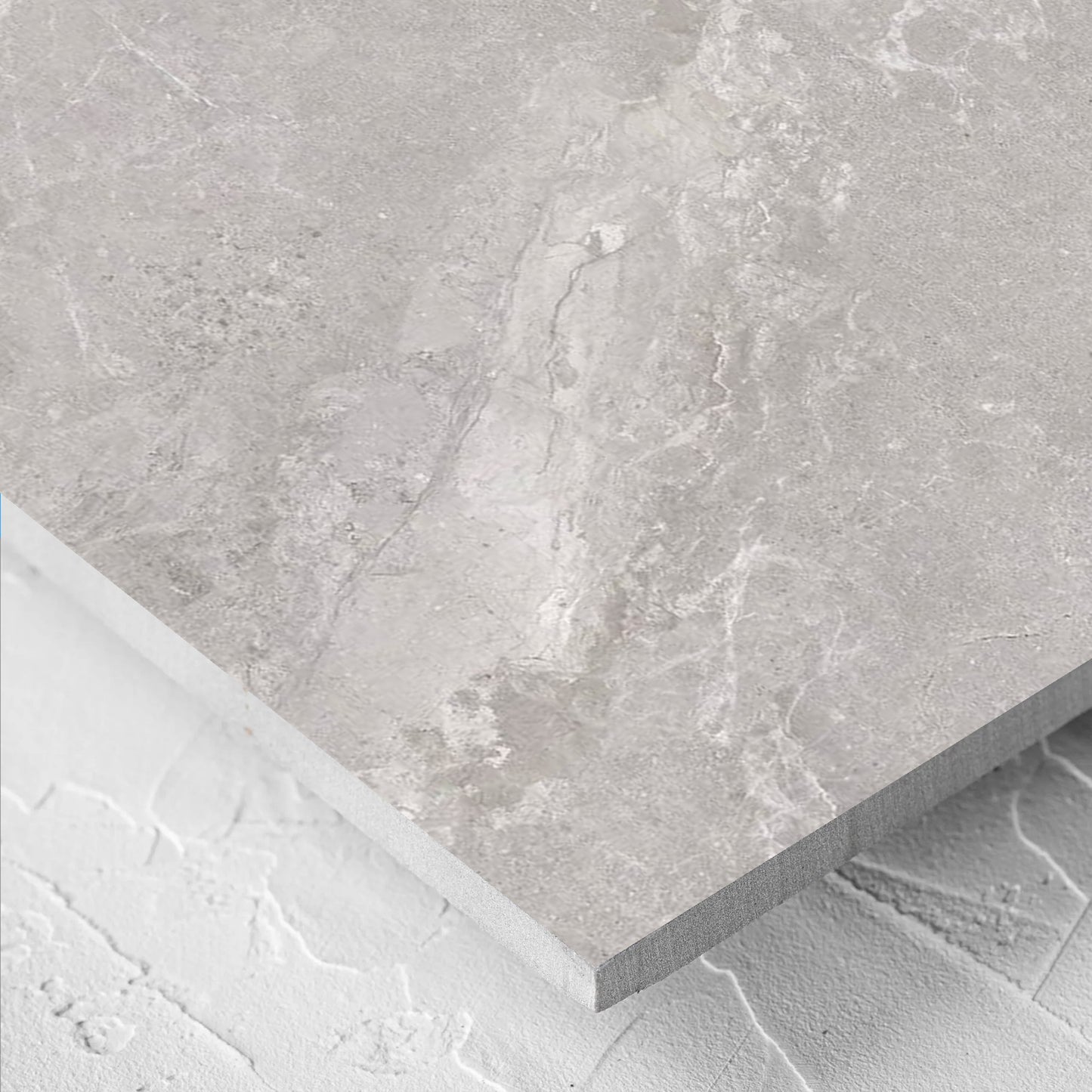 Close-up of the Alpen Stone Grey Lappato 600x1200mm tile showing the tile surface in detail