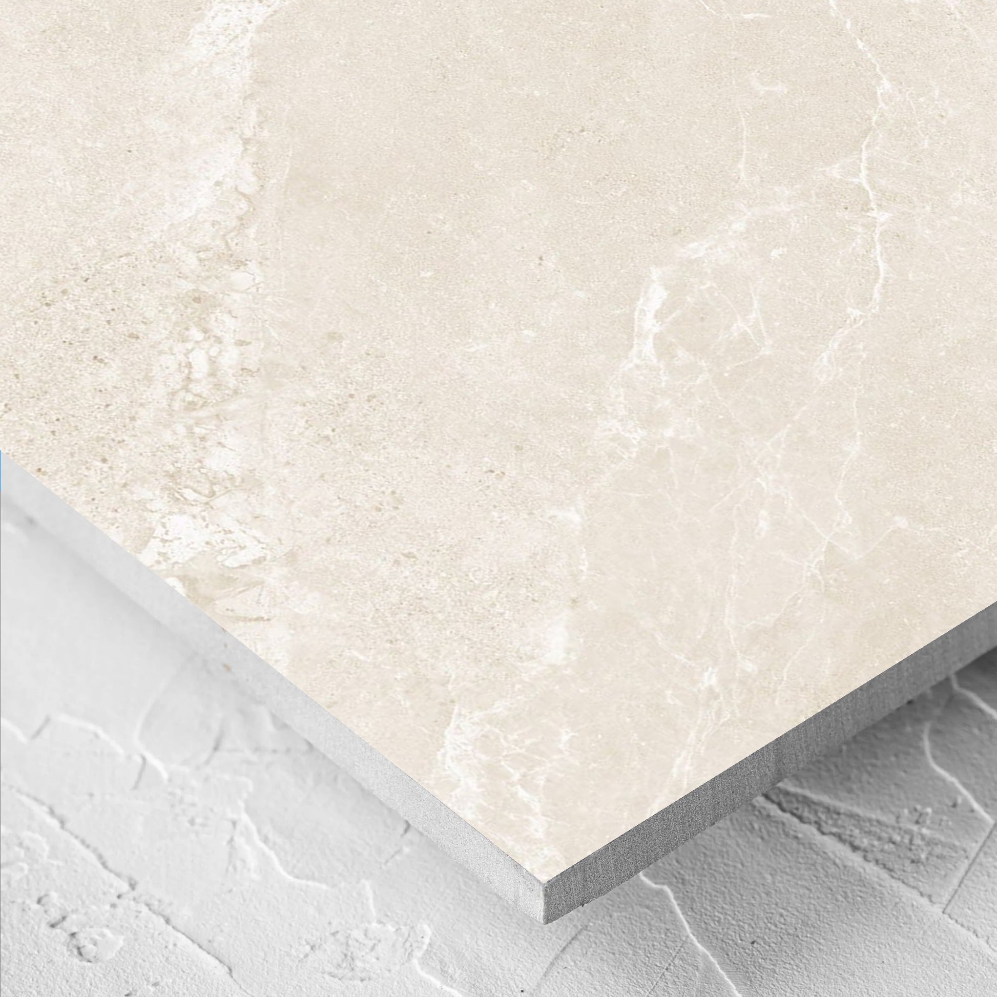 Close-up of the Alpen Stone Warm 600x1200mm tile showing the tile surface in detail