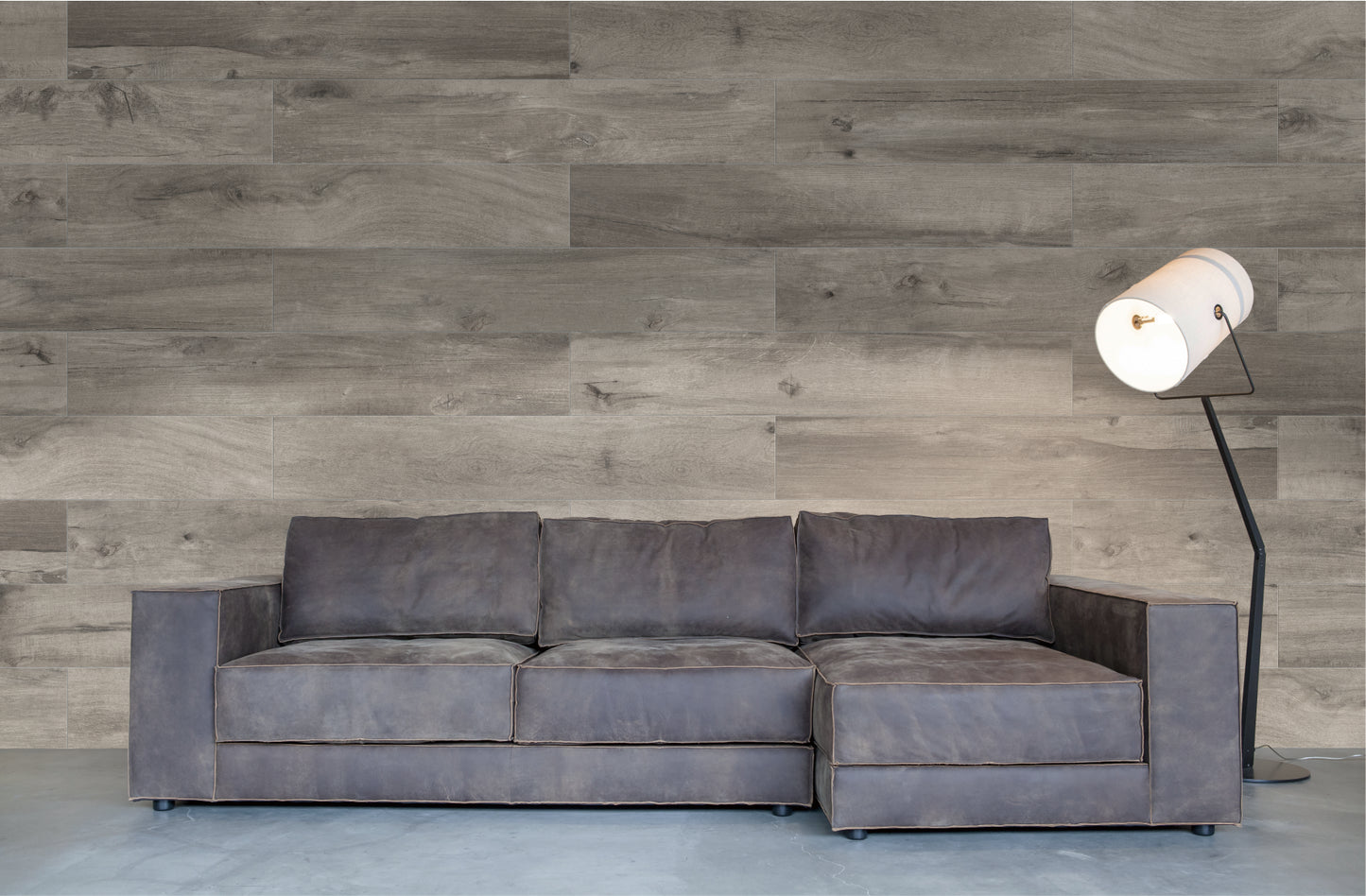 Amazon Light Grey Matt 200x1200mm lifestyle