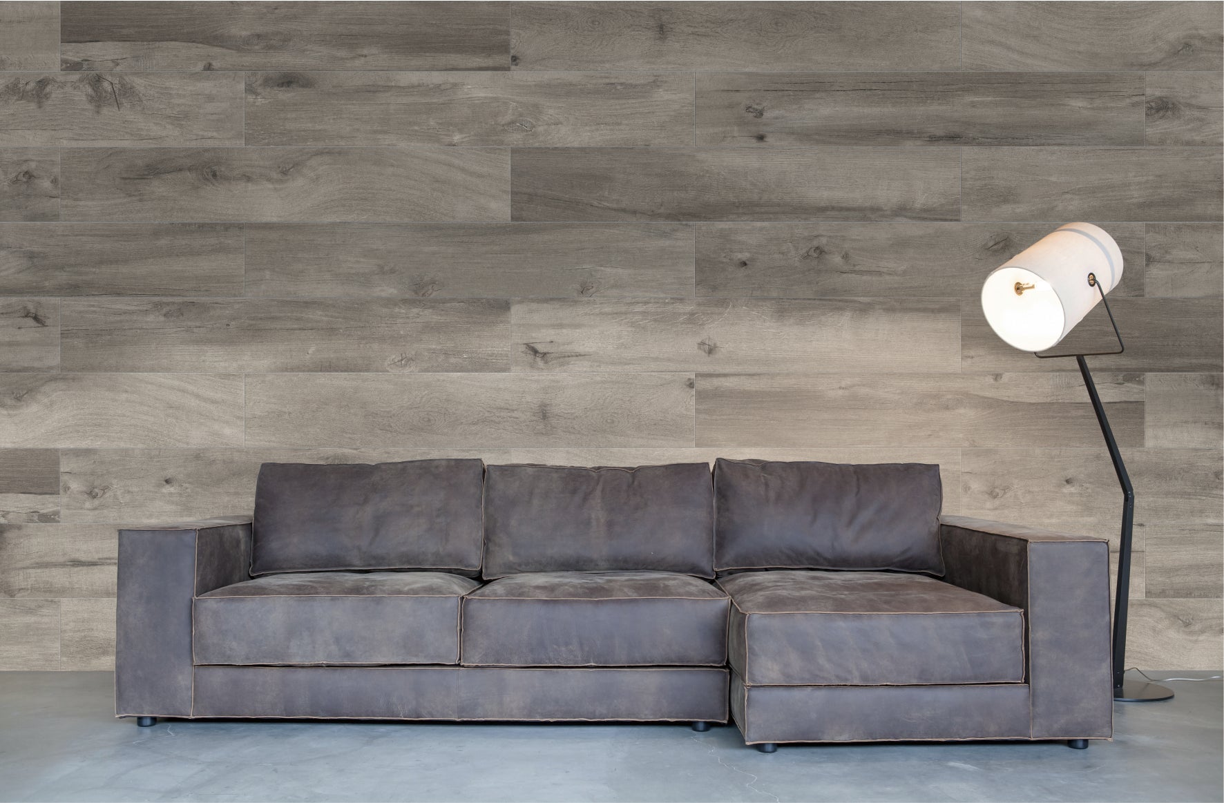 Amazon Light Grey Matt 200x1200mm lifestyle