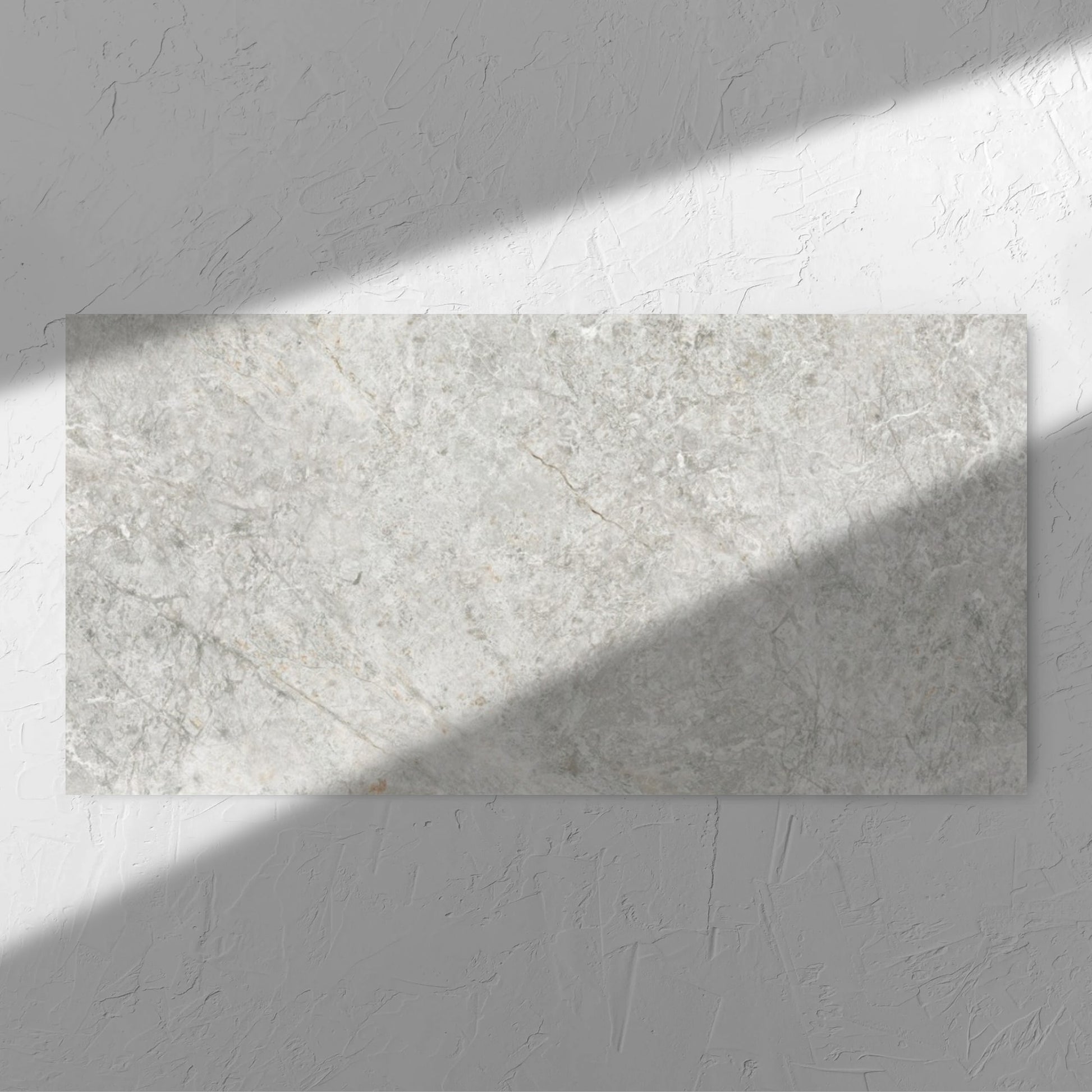Antalya Beige Amber 600x1200mm tile in soft natural window light, showing the matt surface