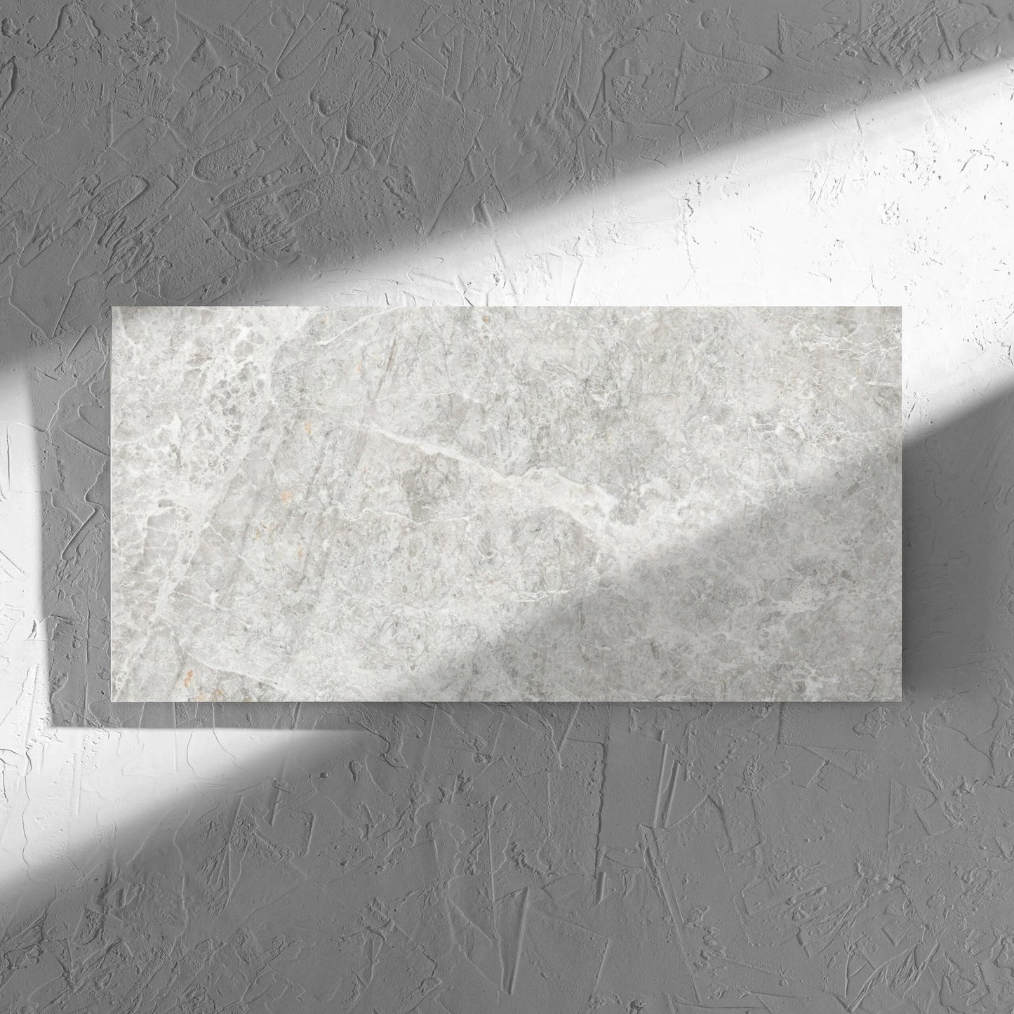 Antalya Beige Matt 300x600mm tile in soft natural window light, showing the matt surface