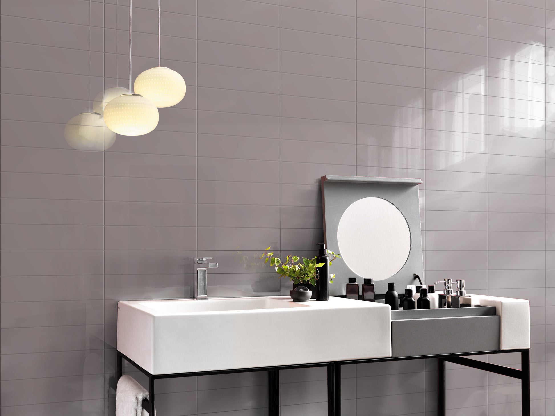 Aquarella Lilac Matt 75x300mm lifestyle