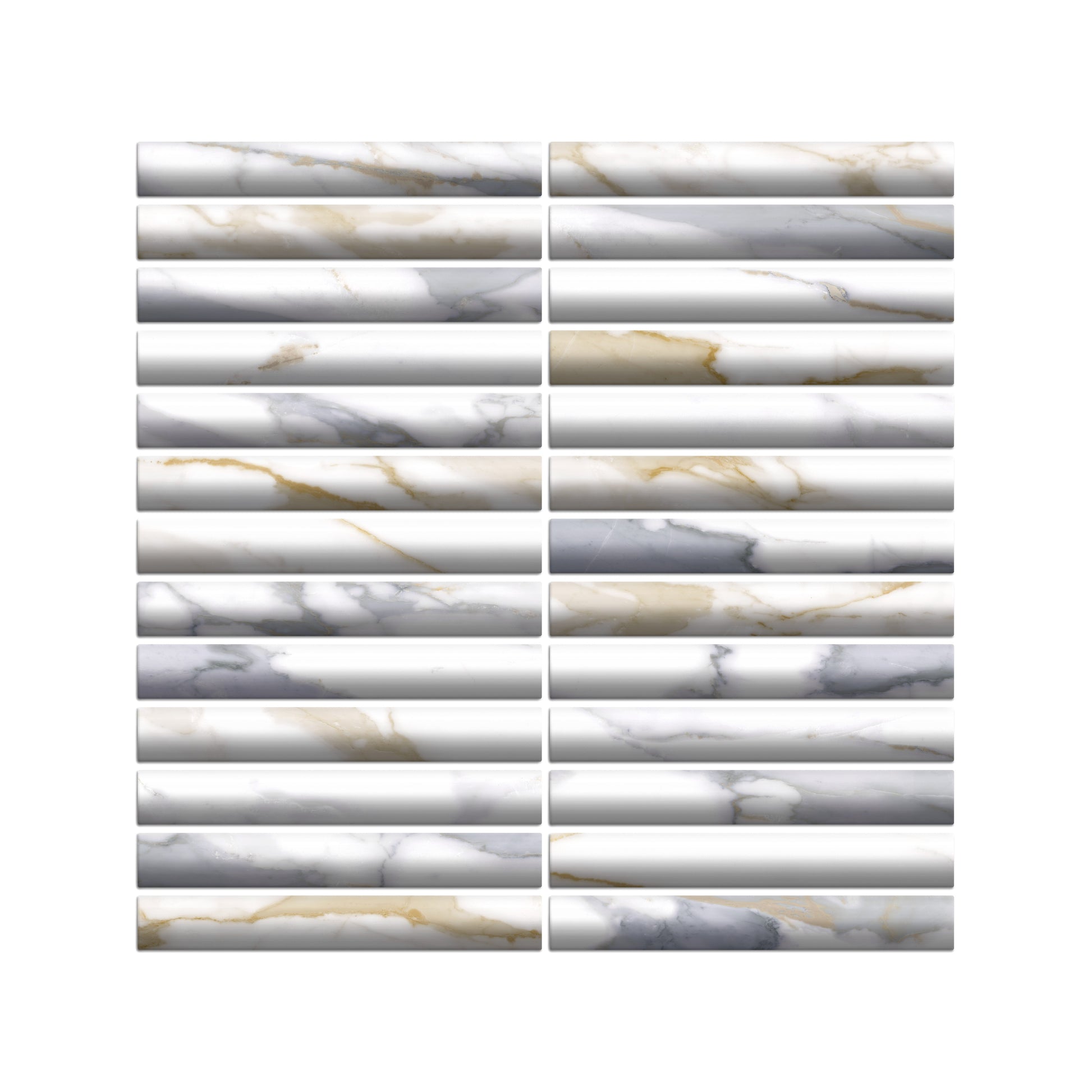 Archistone Calacatta Gold Mix Recycled Glass Matt Fluted 290x299mm