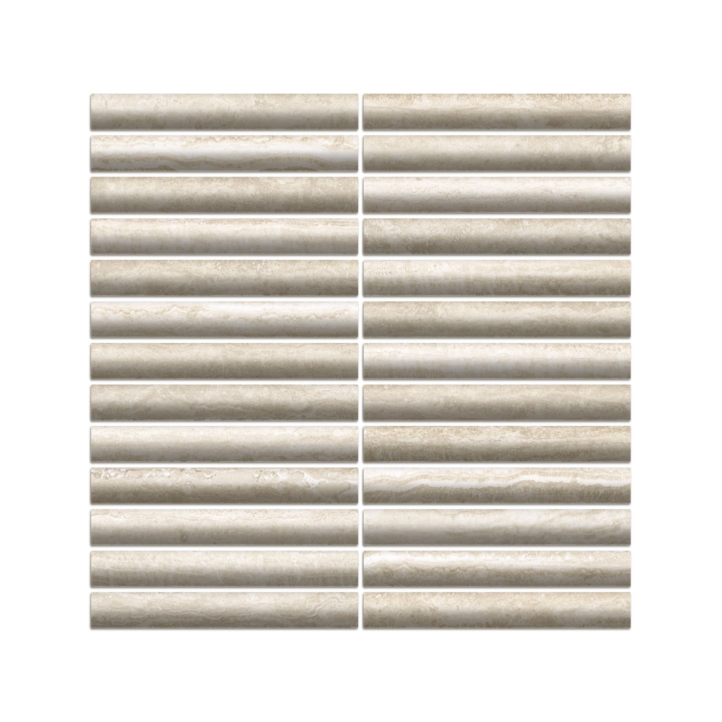 Archistone Natural Travertine Recycled Glass Matt Fluted 290x299mm