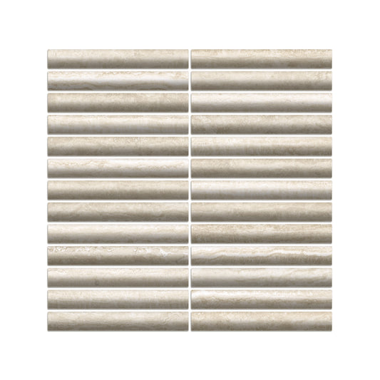 Archistone Natural Travertine Recycled Glass Matt Fluted 290x299mm