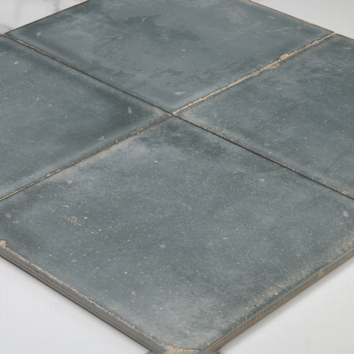 Atlantique Bleu Matt 200x200mm angle view