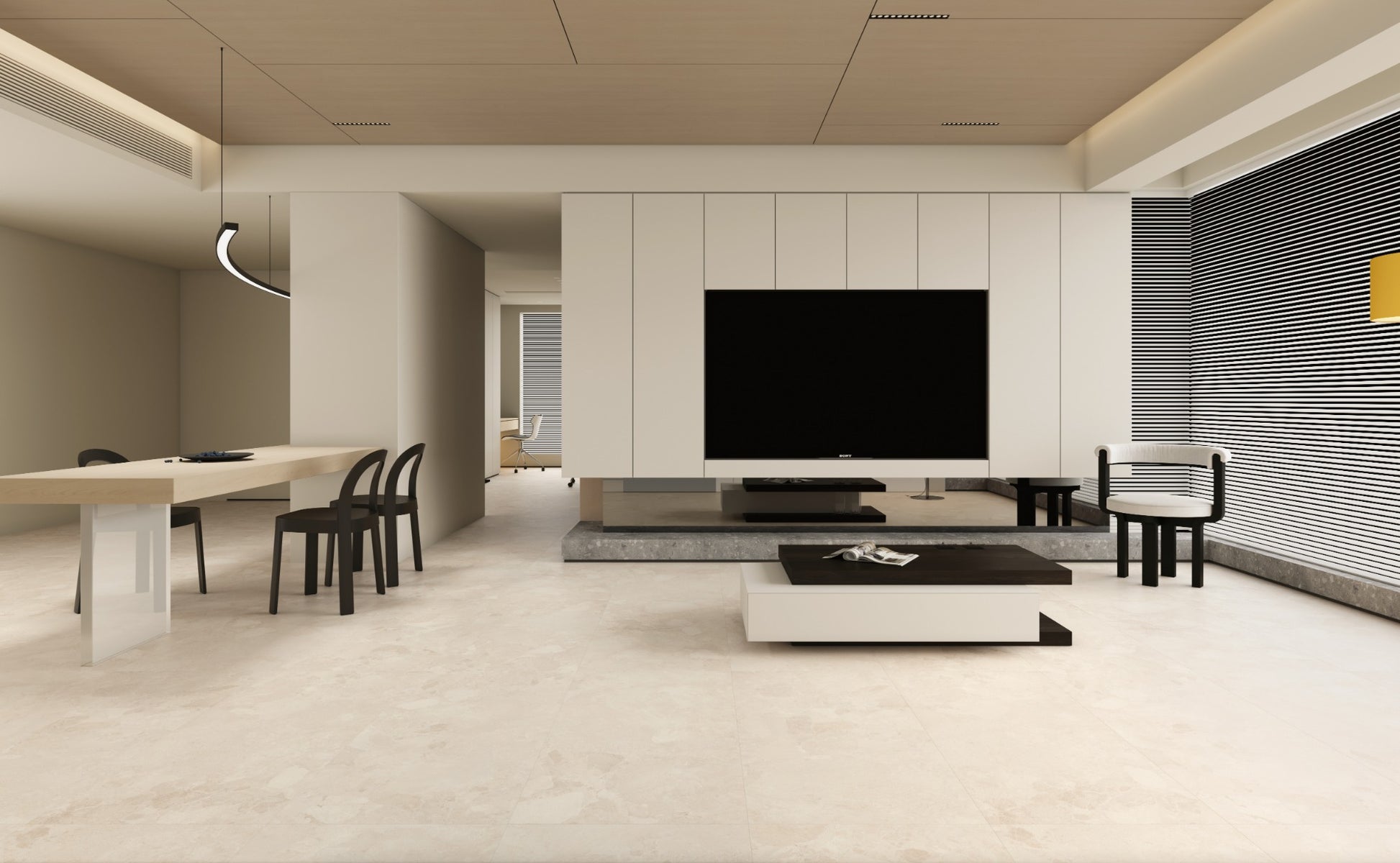 Aurelia Stone Almond 3D Decor 600x1200mm lifestyle