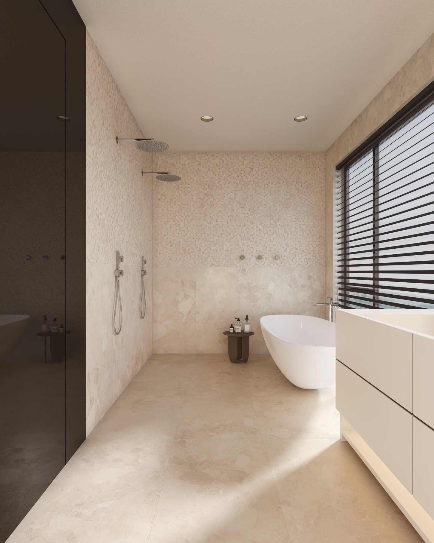 Aurelia Stone White 3D Decor 600x1200mm lifestyle