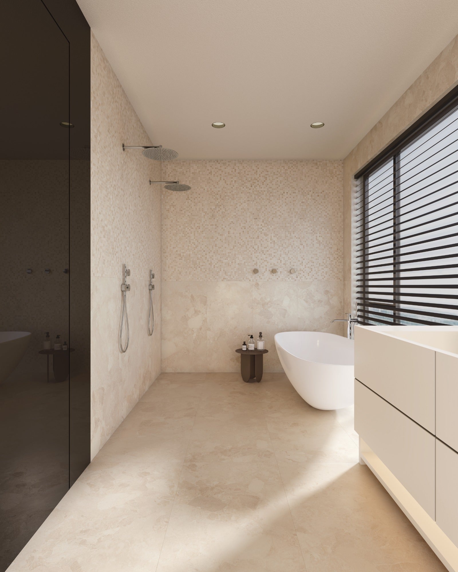 Aurelia Stone White 3D Decor 600x1200mm lifestyle