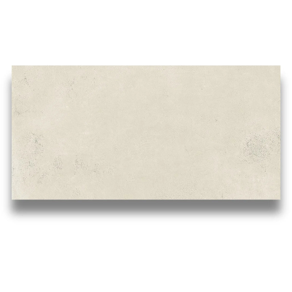 Balance Ivory Matt 600x1200mm porcelain tile shown as a flat pack shot with a smooth matte ivory finish and subtle concrete-effect texture.