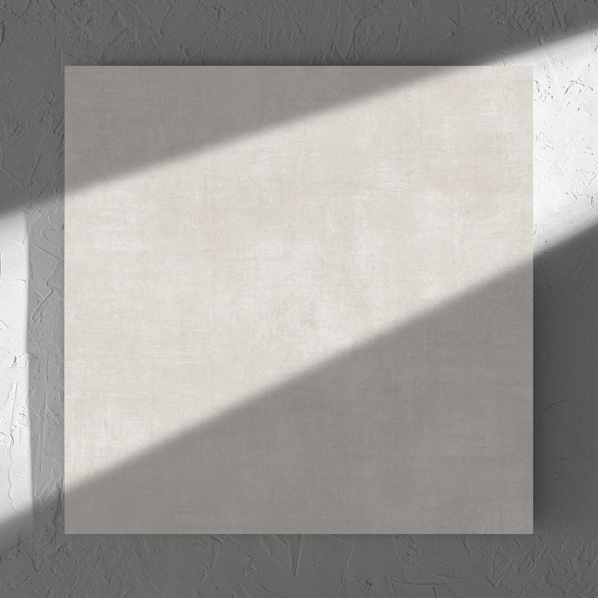 Bayside Champagne Natural Matt 600x600mm tile in soft natural window light, showing the matt surface