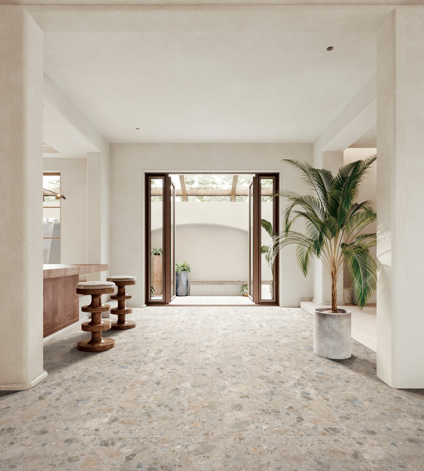 Bedrock Beige Matt 600x600mm lifestyle