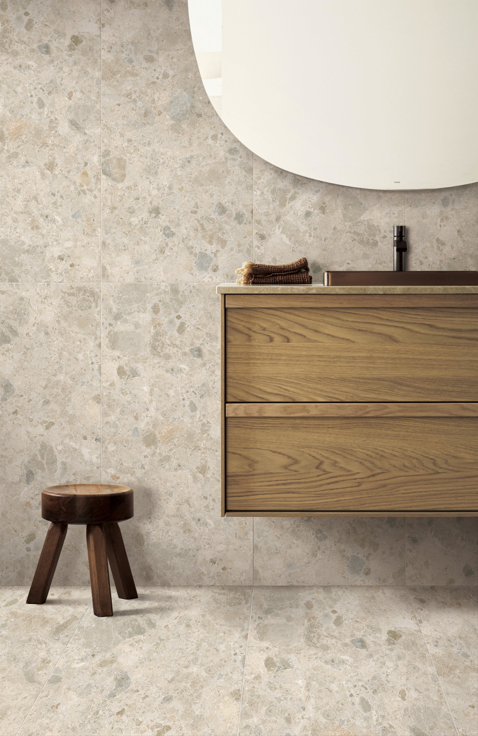 Bedrock Ivory Grip 600x600mm lifestyle