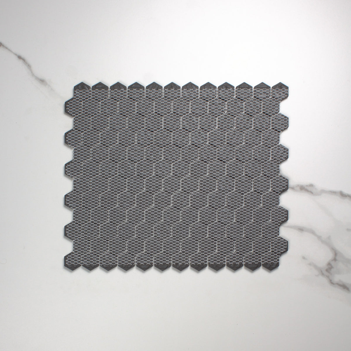 Marlowe Black Matt Mosaic Hexagon 23x23mm top view