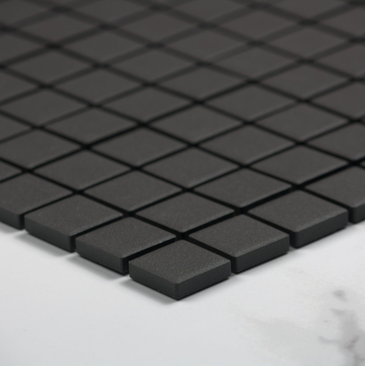 Marlowe Black Matt Mosaic 23x23mm angle view