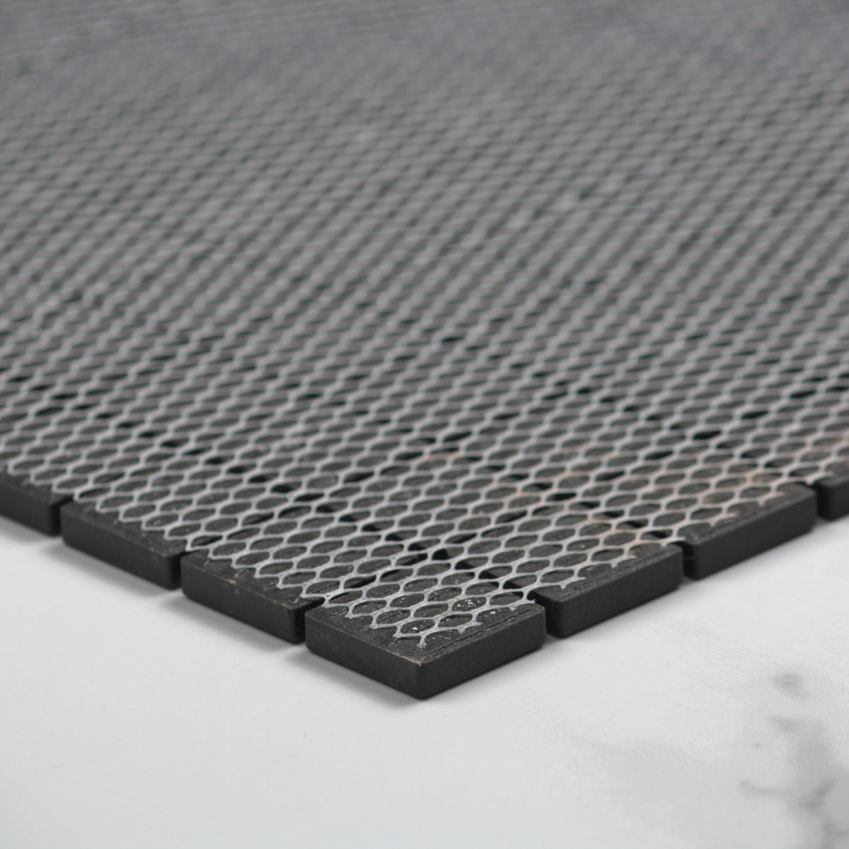 Marlowe Black Matt Mosaic 23x23mm angle view