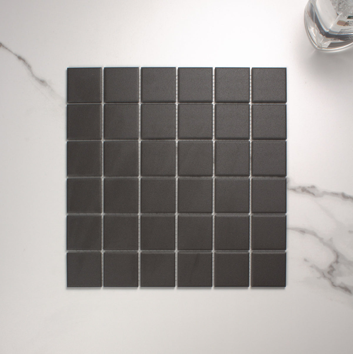 Marlowe Black Matt Mosaic 48x48mm top view