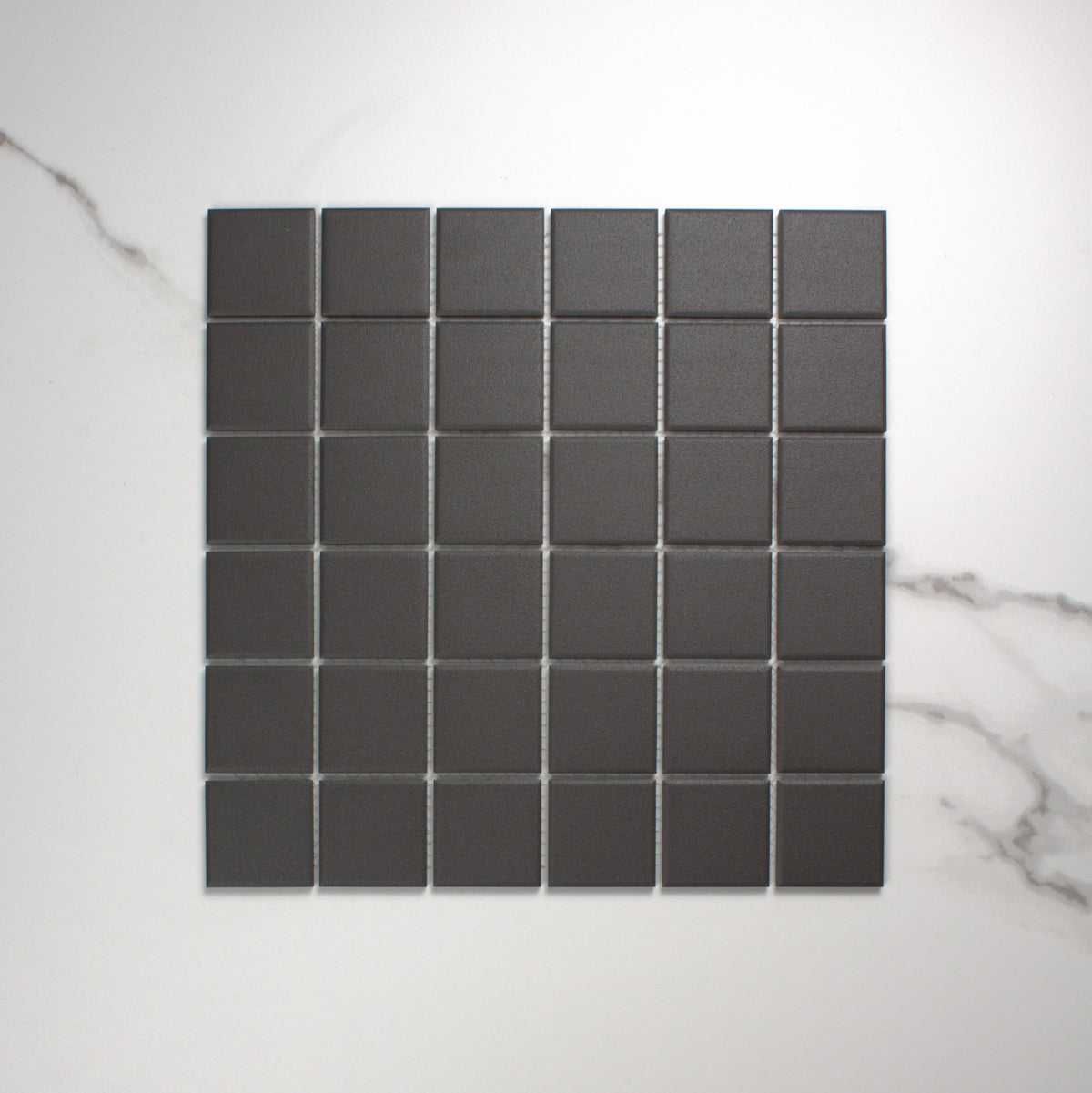 Marlowe Black Matt Mosaic 48x48mm top view