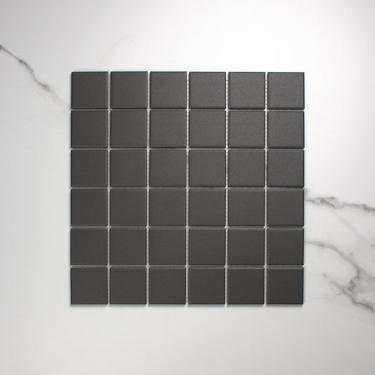 Marlowe Black Matt Mosaic 48x48mm top view
