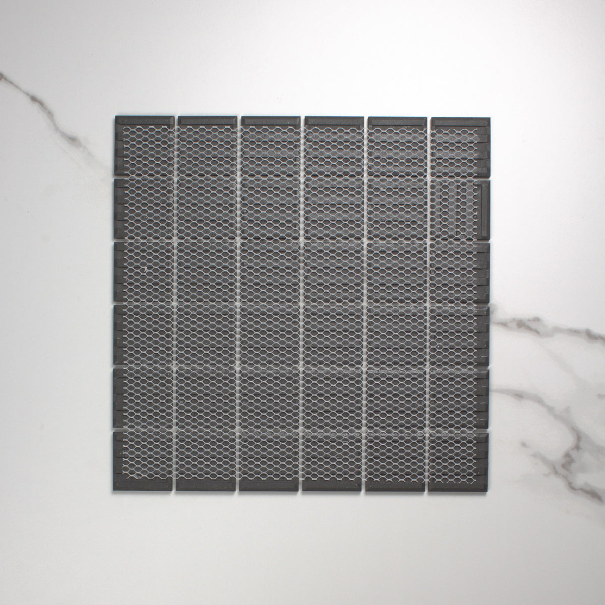 Marlowe Black Matt Mosaic 48x48mm top view