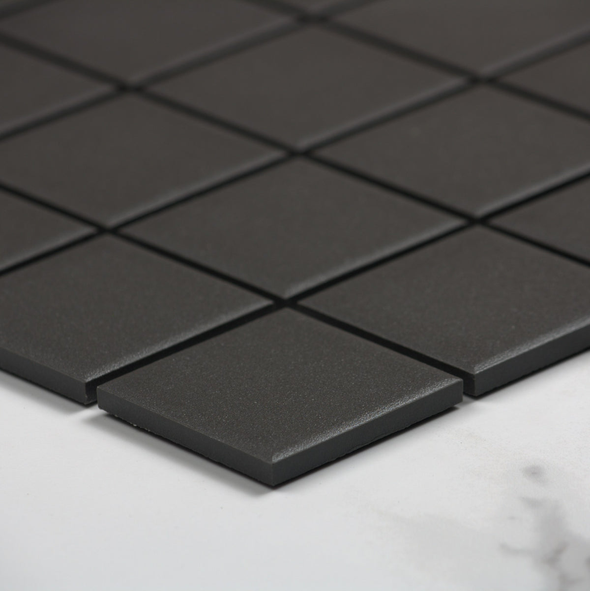 Marlowe Black Matt Mosaic 48x48mm angle view