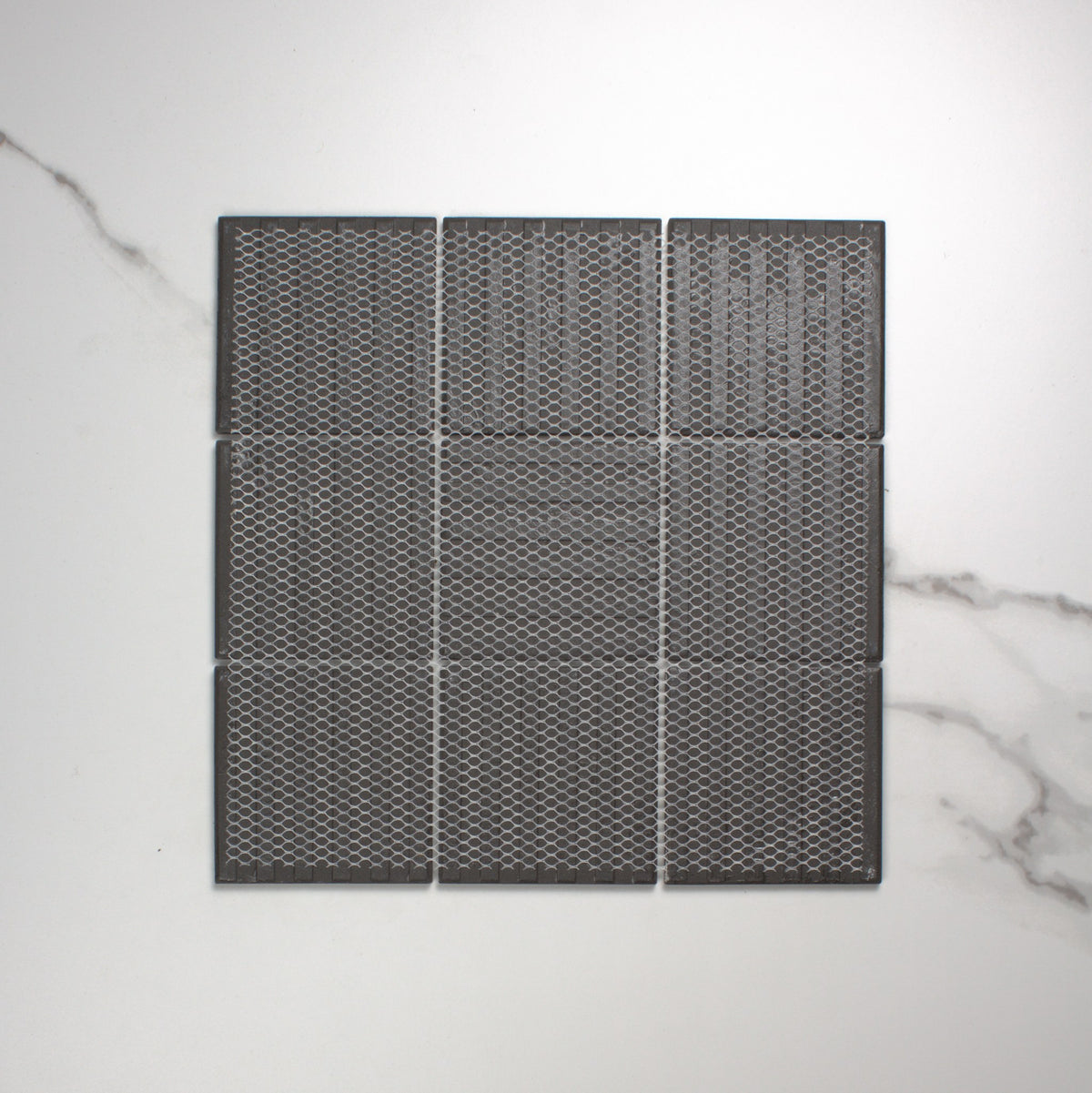 Marlowe Black Matt Mosaic 97x97mm top view