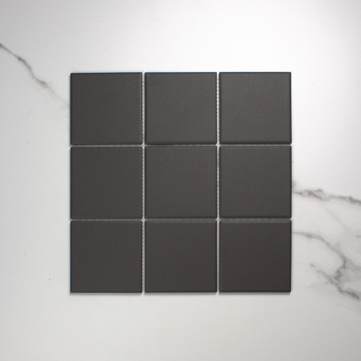 Marlowe Black Matt Mosaic 97x97mm top view