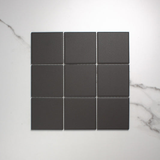 Marlowe Black Matt Mosaic 97x97mm top view