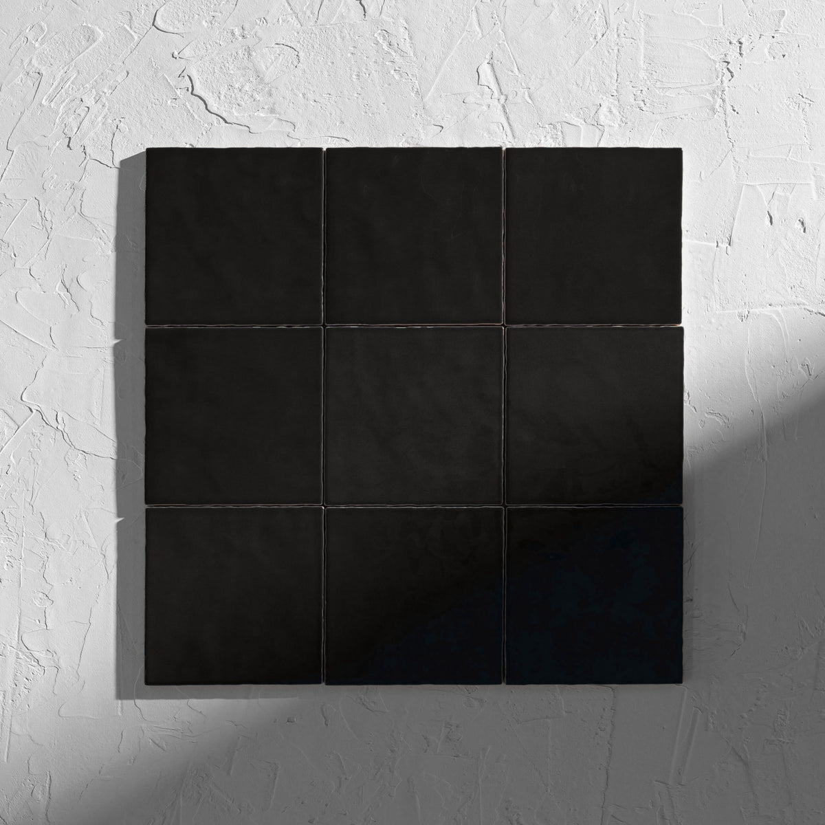 Casablanca Black Gloss tiles in natural light