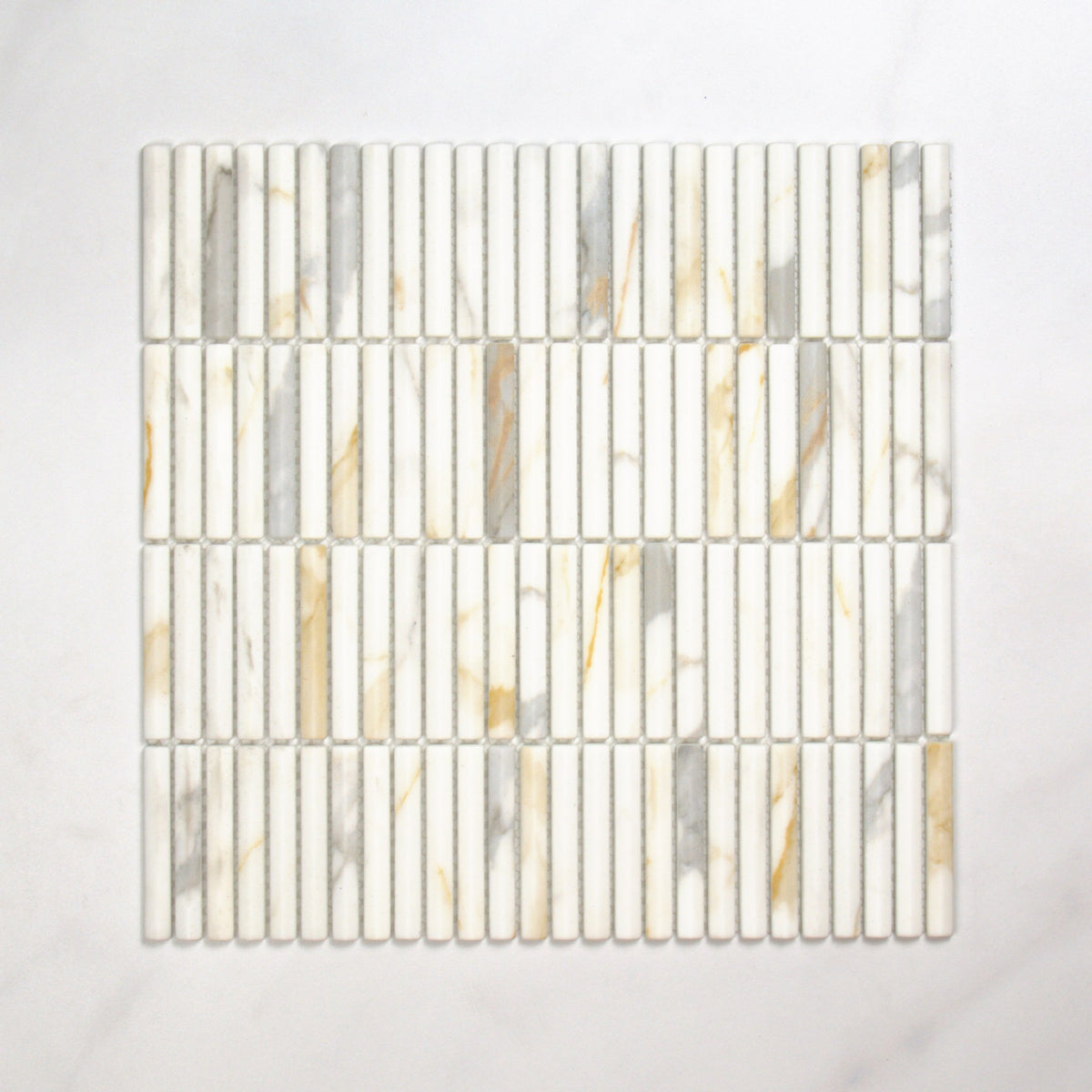 Boutique Calacatta Gold Mix Recycled Glass 3D Bar 297x303mm top view