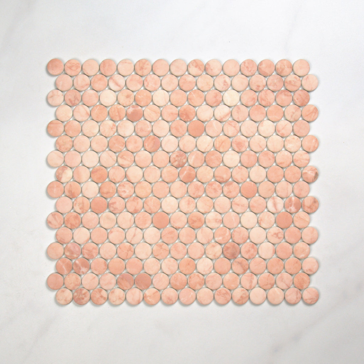 Boutique Rossa Crema Recycled Glass Penny Round 290x315mm top view