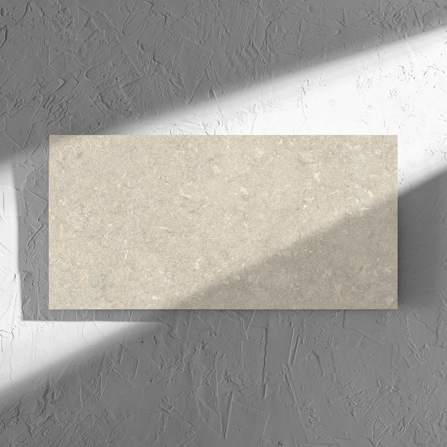 Brighton Earth Matt 300x600mm tile in soft natural window light, showing the matt surface