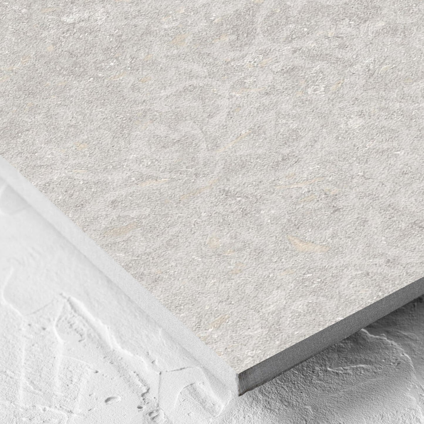 Corner close-up of the Brighton Stone Matt 300x600mm tile showing the matt surface and the edge profile