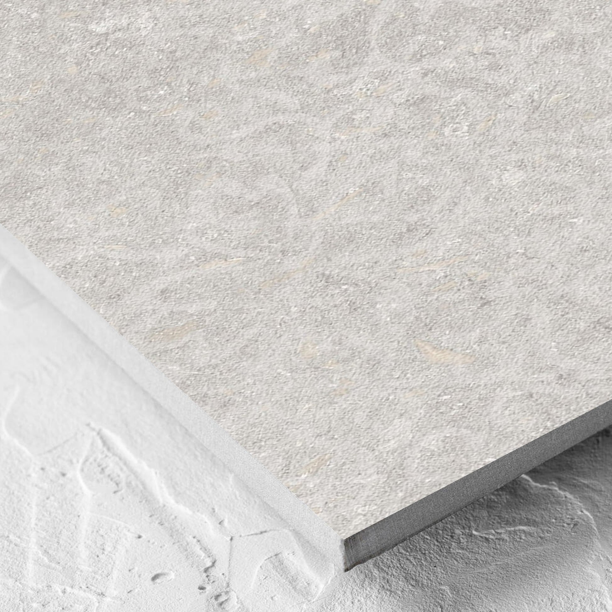 Corner close-up of the Brighton Stone Matt 300x600mm tile showing the matt surface and the edge profile