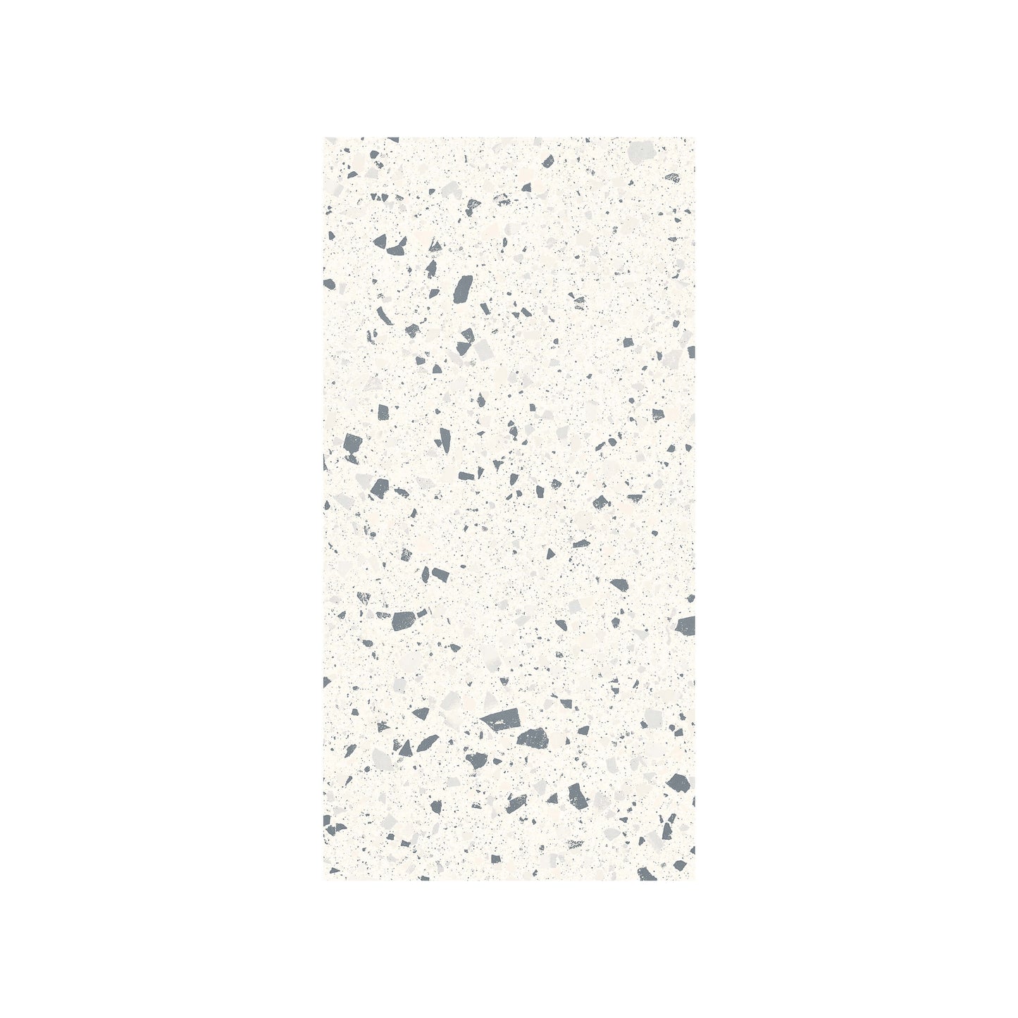C Venice 300x600 Matt White Terrazzo Look Rectified tile swatch showing a white matt surface with scattered grey and off-white aggregate fragments.