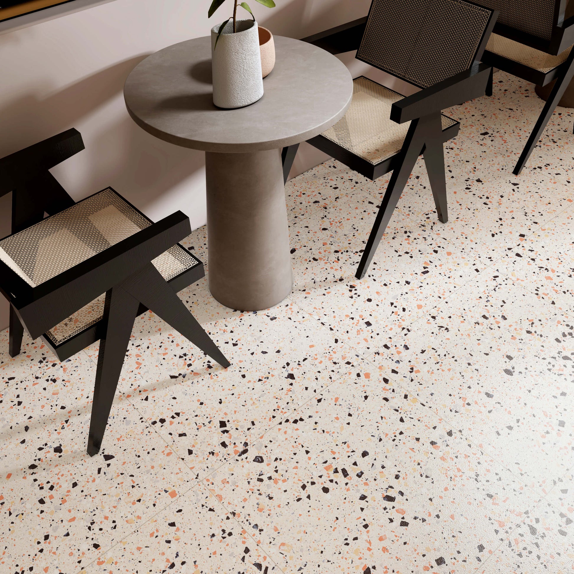 Venice Beige 600x600mm Matt Terrazzo Look Tile