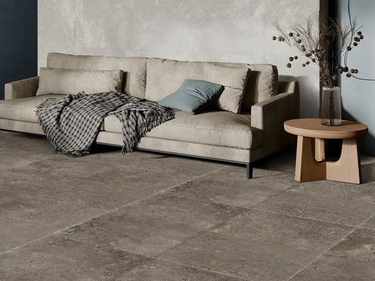 Toulouse Dark Grey Amber 600x600mm lifestyle