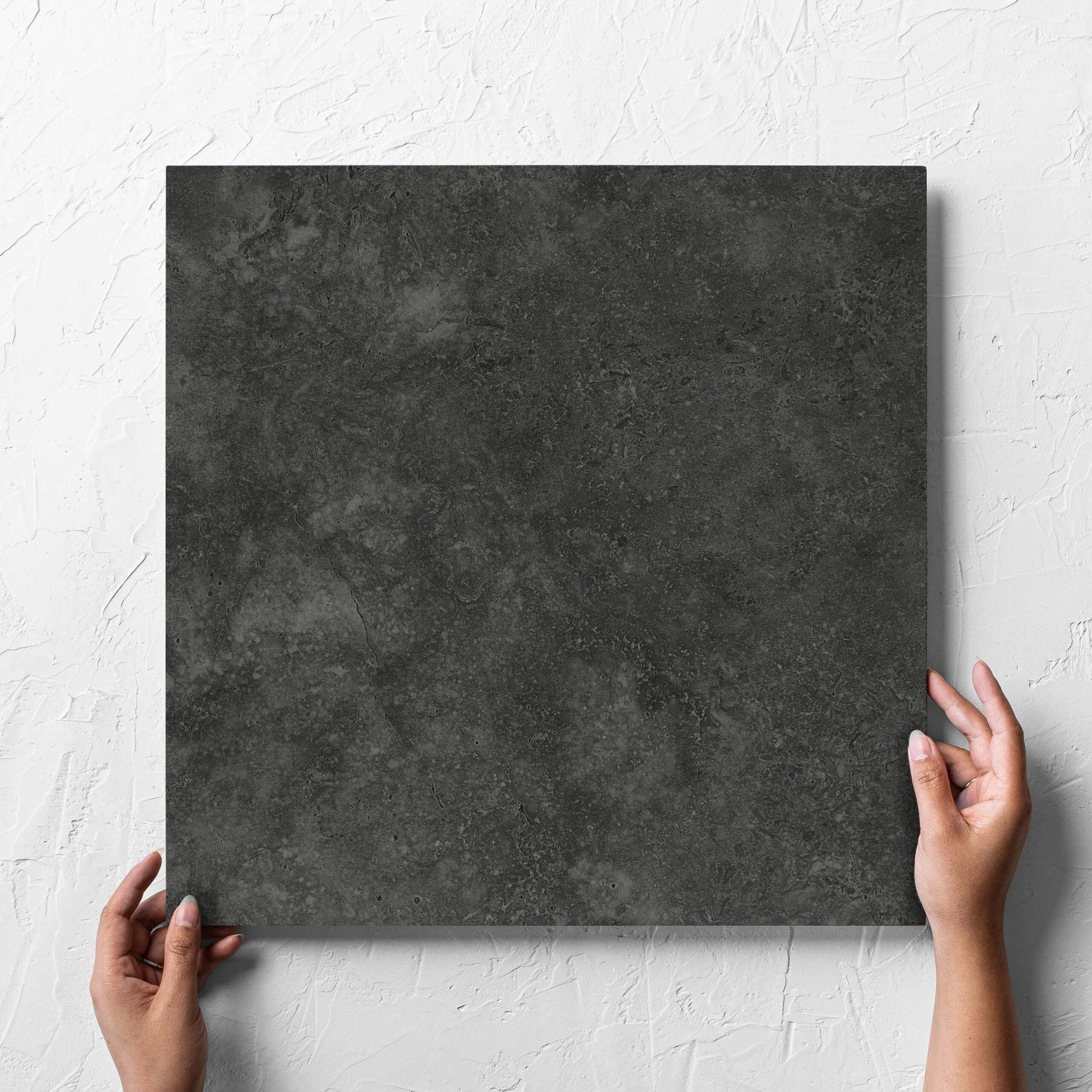 Fossil Stone Coal Matt 450x450mm hand 2
