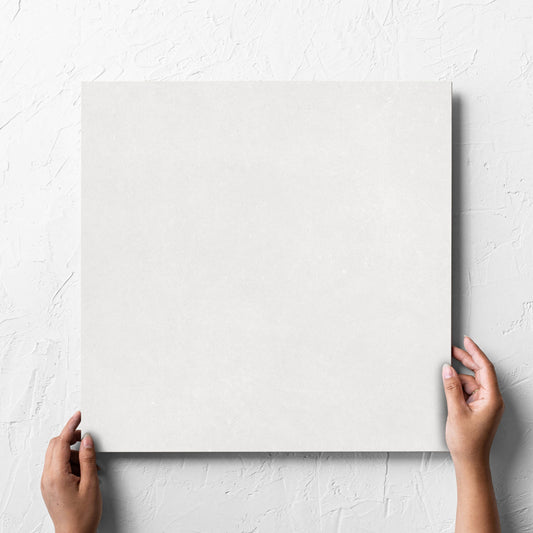 Carnarvon White Matt External 450x450mm hand 7