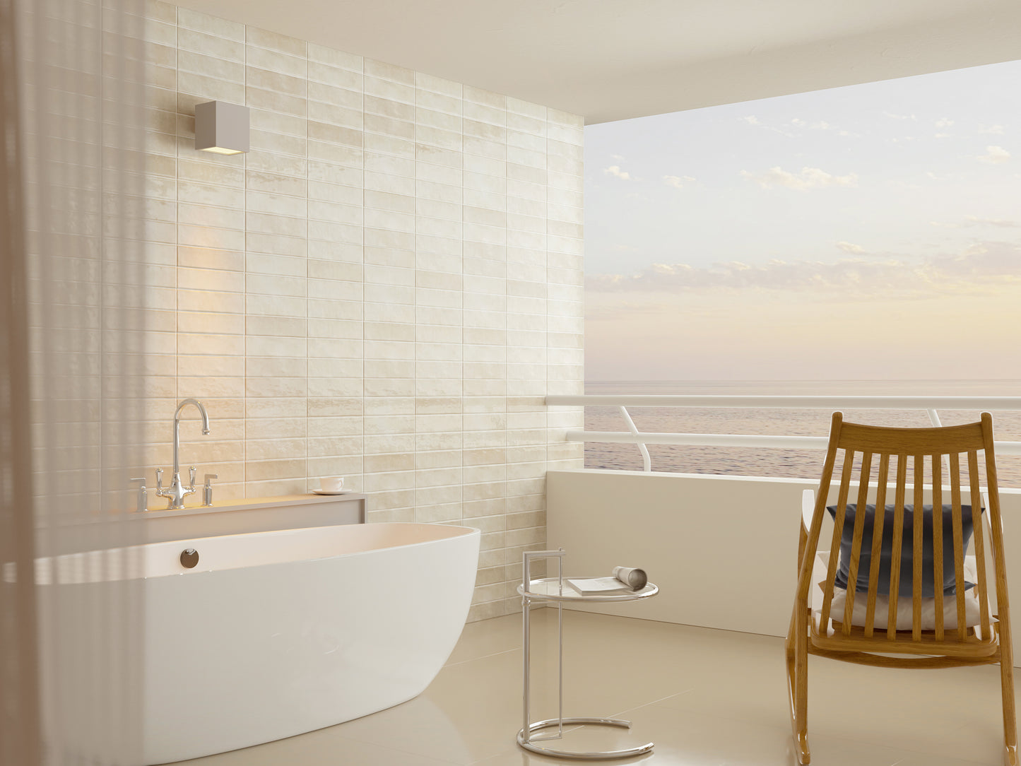 Caramela Beige Gloss 75x300mm lifestyle