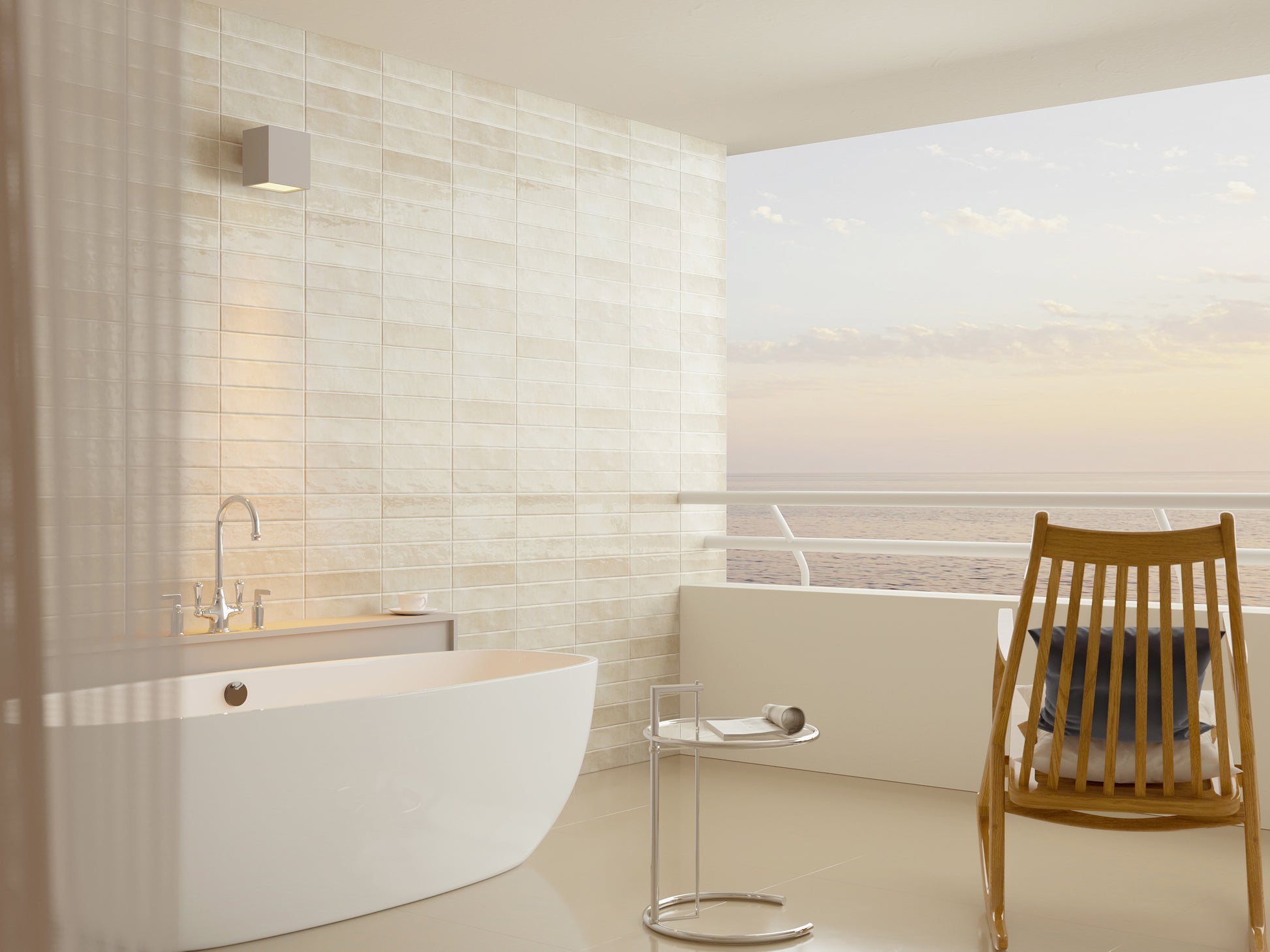 Caramela Beige Gloss 75x300mm lifestyle
