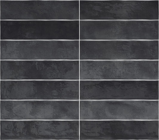 Caramela Black Gloss 75x300mm