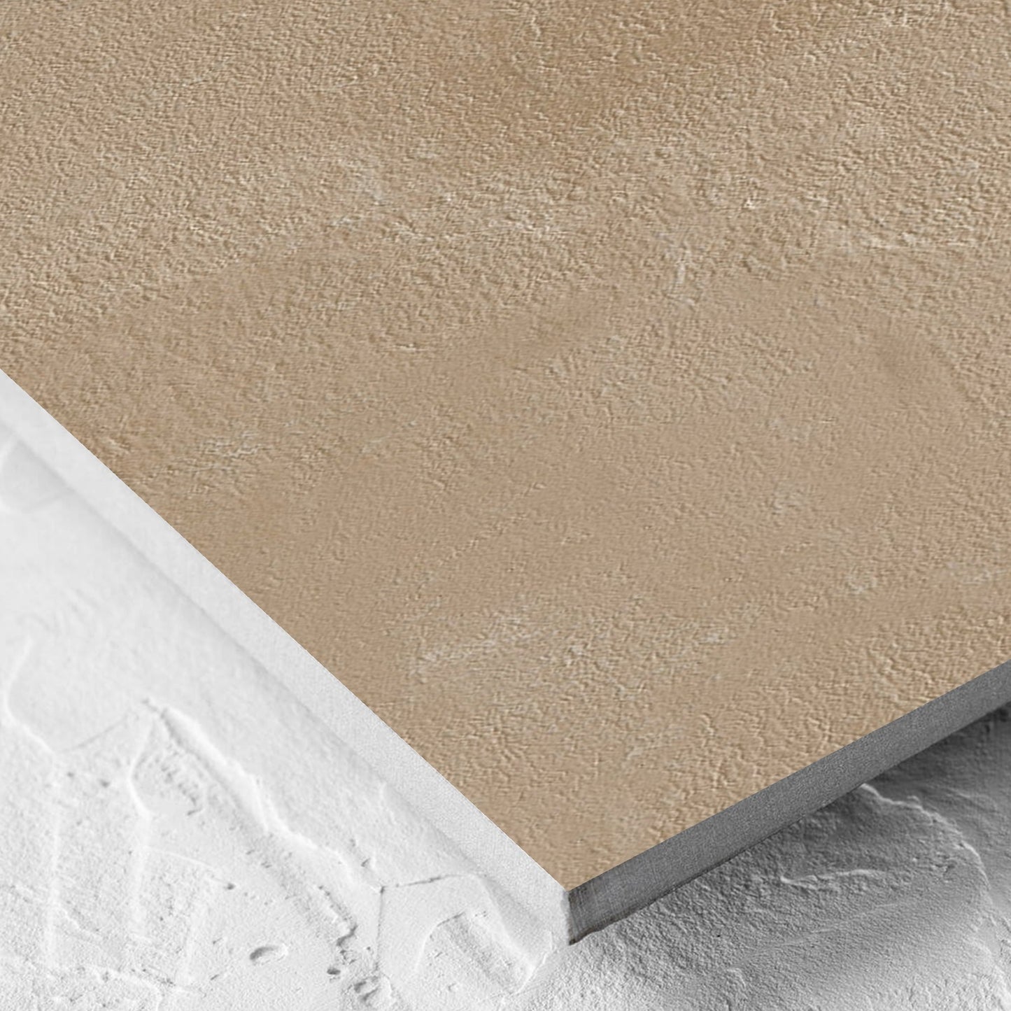 Corner close-up of the Clay Orvieto Light Terracotta 300x600mm tile showing the matt surface and the edge profile