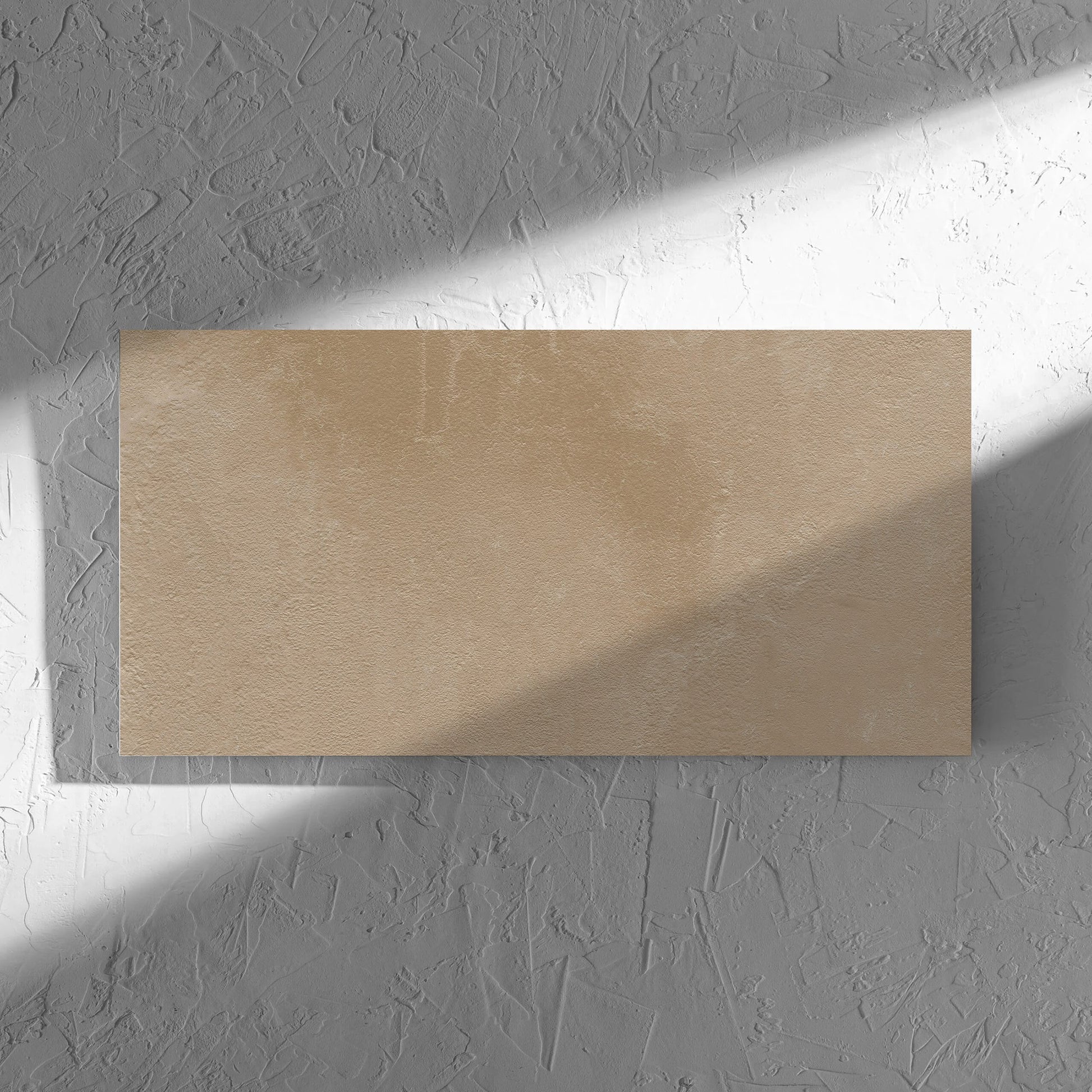 Clay Orvieto Light Terracotta 300x600mm tile in soft natural window light, showing the matt surface