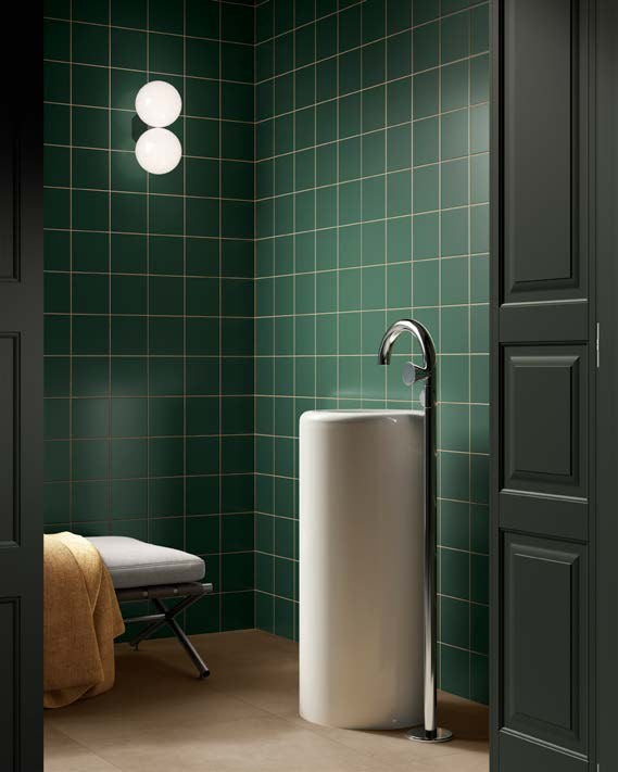 VitrA Color2.0 Pine Green mosaic bathroom