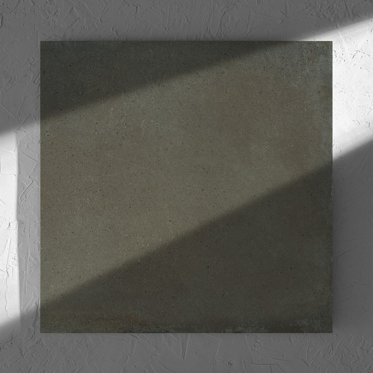 Cotto Khaki Matt 600x600mm tile in soft natural window light, showing the matt surface